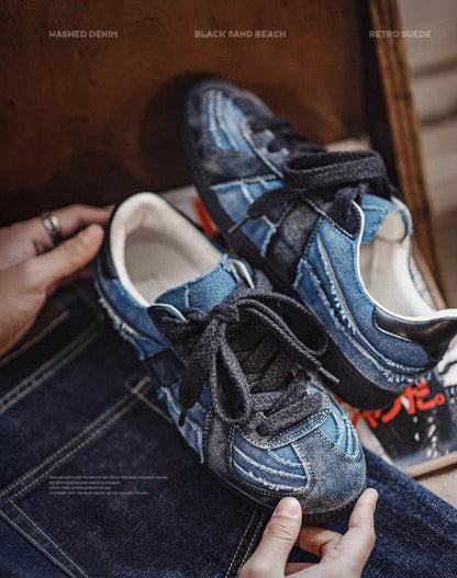 American Retro Black Beach Lightweight Breathable Men's Canvas Shoes - Harmony Gallery