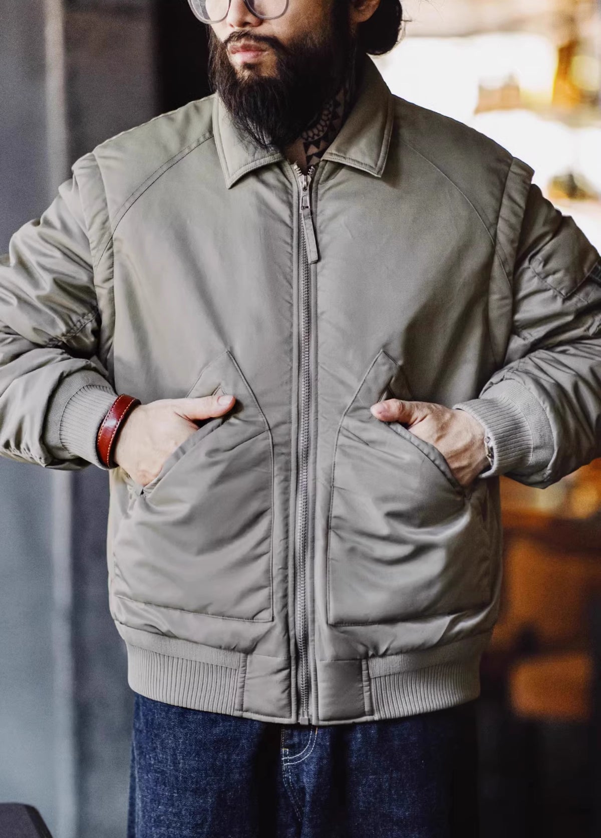 American Retro CWU-45P Pilot Cold-Proof Warm Thick Men's Jacket - Harmony Gallery
