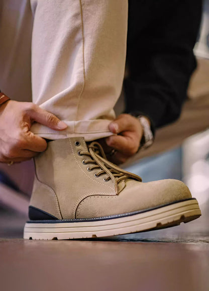 American Retro Winter Height-Enhancing Non-Slip Leather Men's Boot - Harmony Gallery