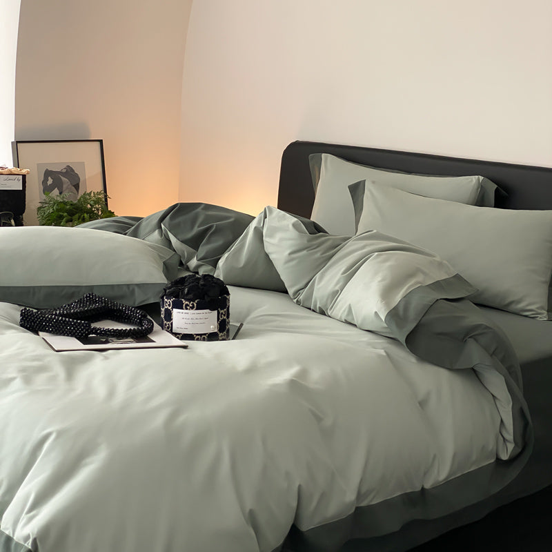 Light Luxury Pure Cotton Brushed Four-Piece Thickened Bed Set - Harmony Gallery