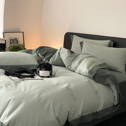Light Luxury Pure Cotton Brushed Four-Piece Thickened Bed Set - Harmony Gallery