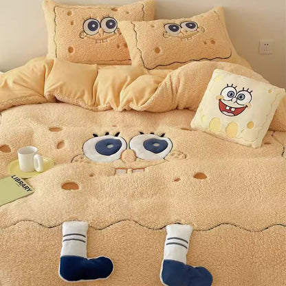 SpongeBob SquarePants Washed Four-Piece Pure Cotton Bed Set - Harmony Gallery