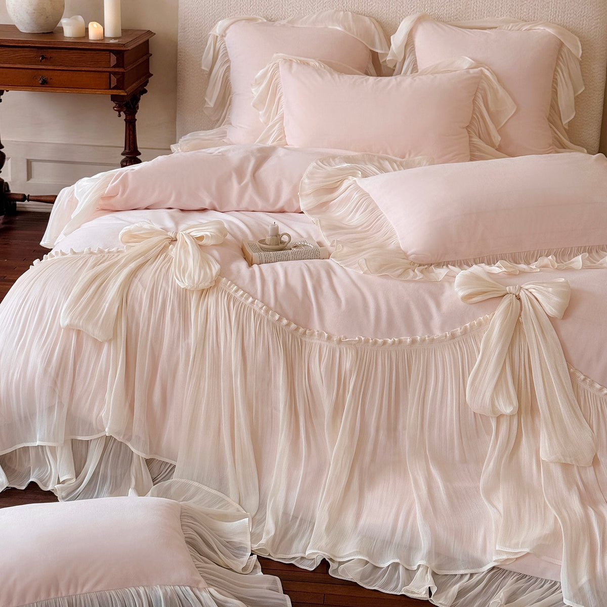 French Premium Double-Sided Warm Mattress Coral Fleece four-piece Bed Set - Harmony Gallery