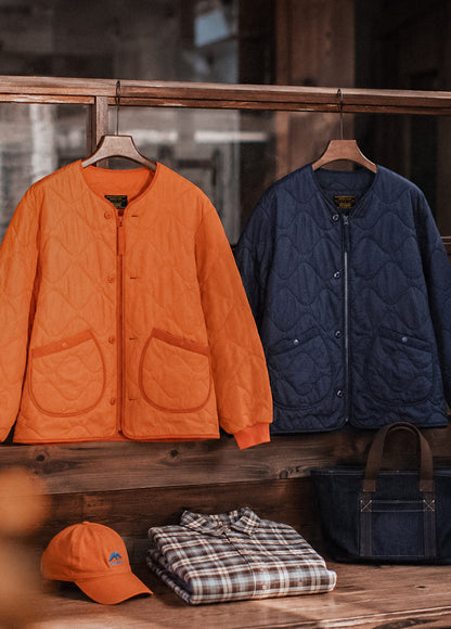 American Quilted M65 Cotton Short Thin With Lining Base Baseball Men's Jacket