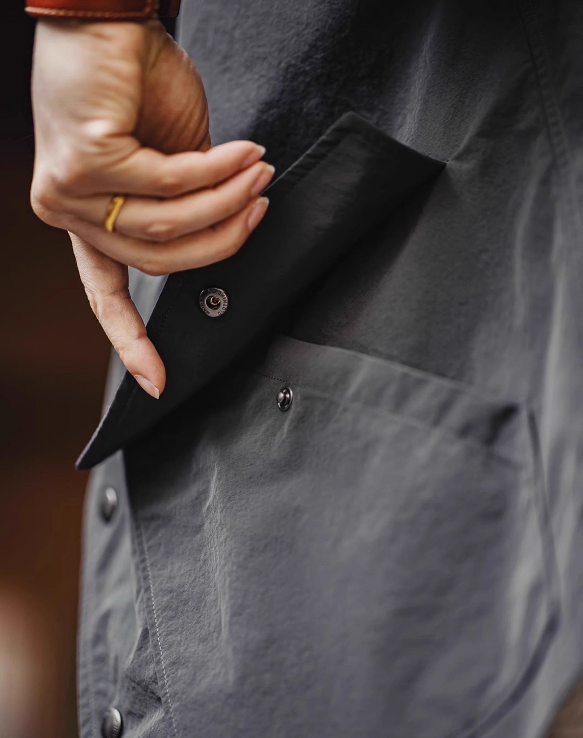 American Workwear Four-Pocket Waterproof Lapel Men's Jacket - Harmony Gallery