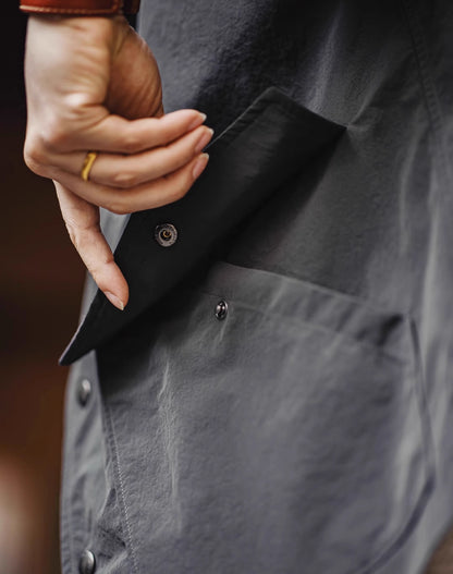 American Workwear Four-Pocket Waterproof Lapel Men's Jacket - Harmony Gallery