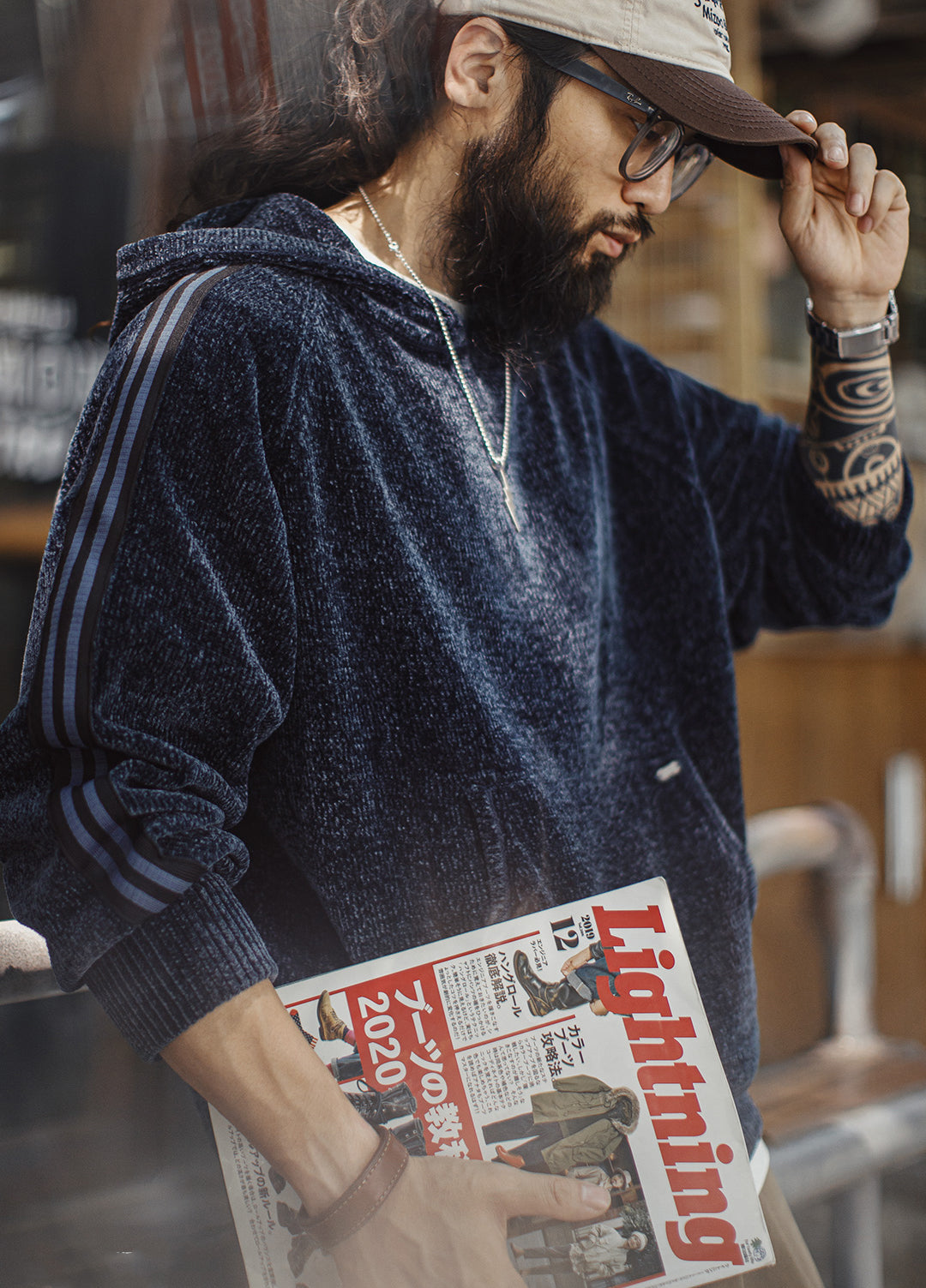 American Chenille Pullover Warm Corduroy Thickened Hoodie Men's Sweater - Harmony Gallery