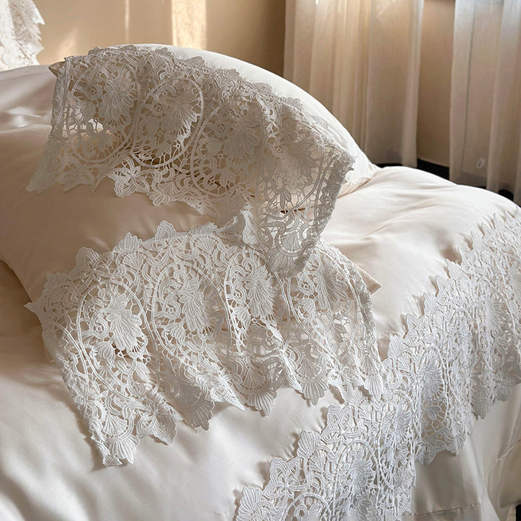 French Romantic Lace Cool Double-Sided Tencel Four-Piece Bed Set - Harmony Gallery