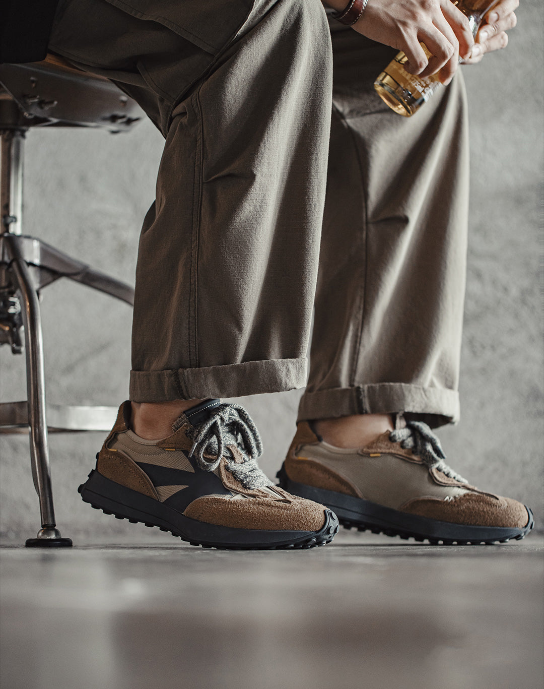 Jogging Forrest Retro Waffle Thick Bottom Breathable Men's Sports Shoes - Harmony Gallery
