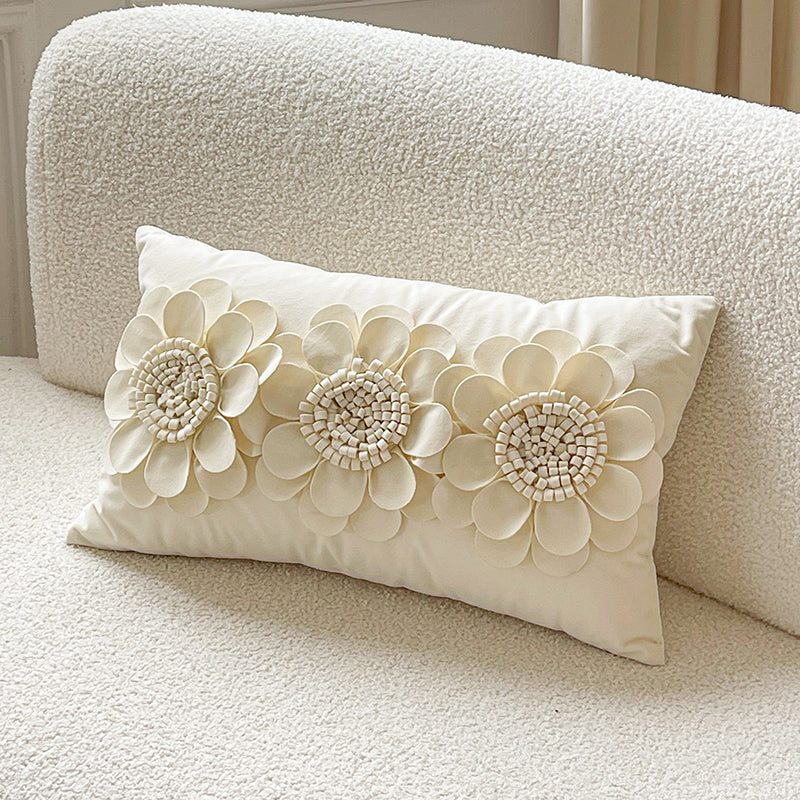 Vibrant Blossom Beauty 3D Floral Decorative Throw Pillows - Harmony Gallery