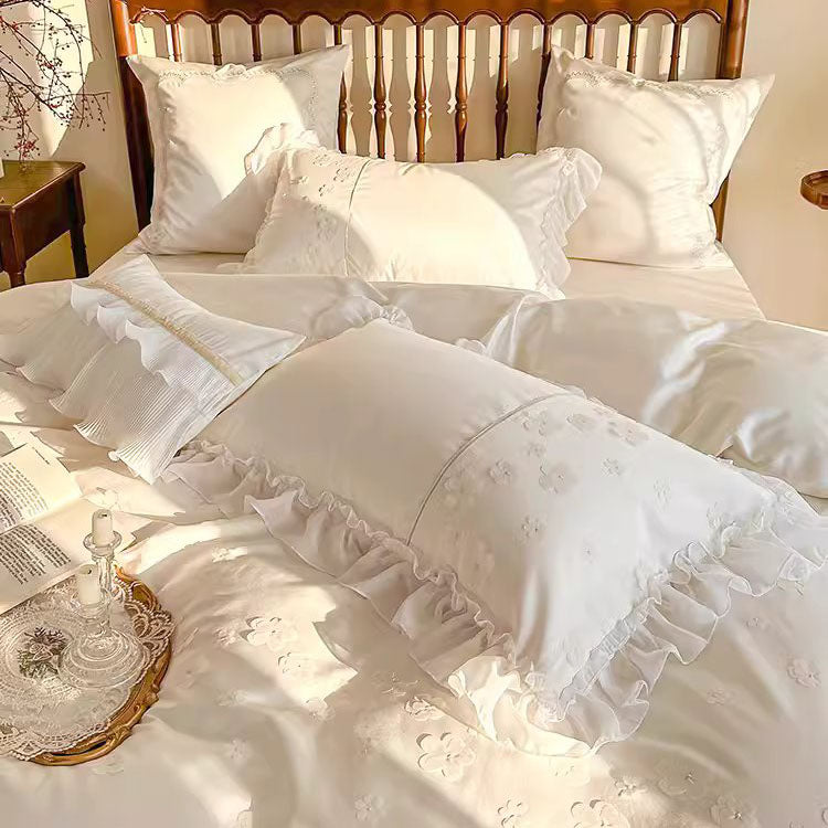 French Princess High-End Pure Cotton Four-Piece Bed Set - Harmony Gallery