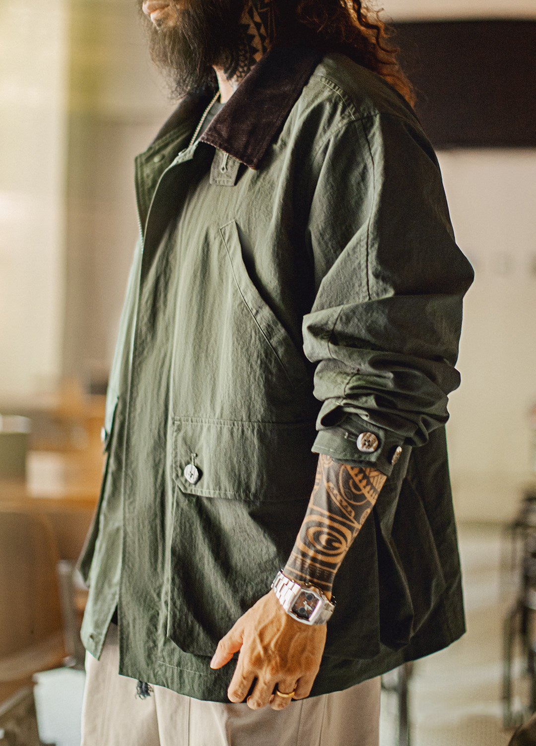 American Utility Waterproof Stand-Collar Hunting Old Money Men's Jacket