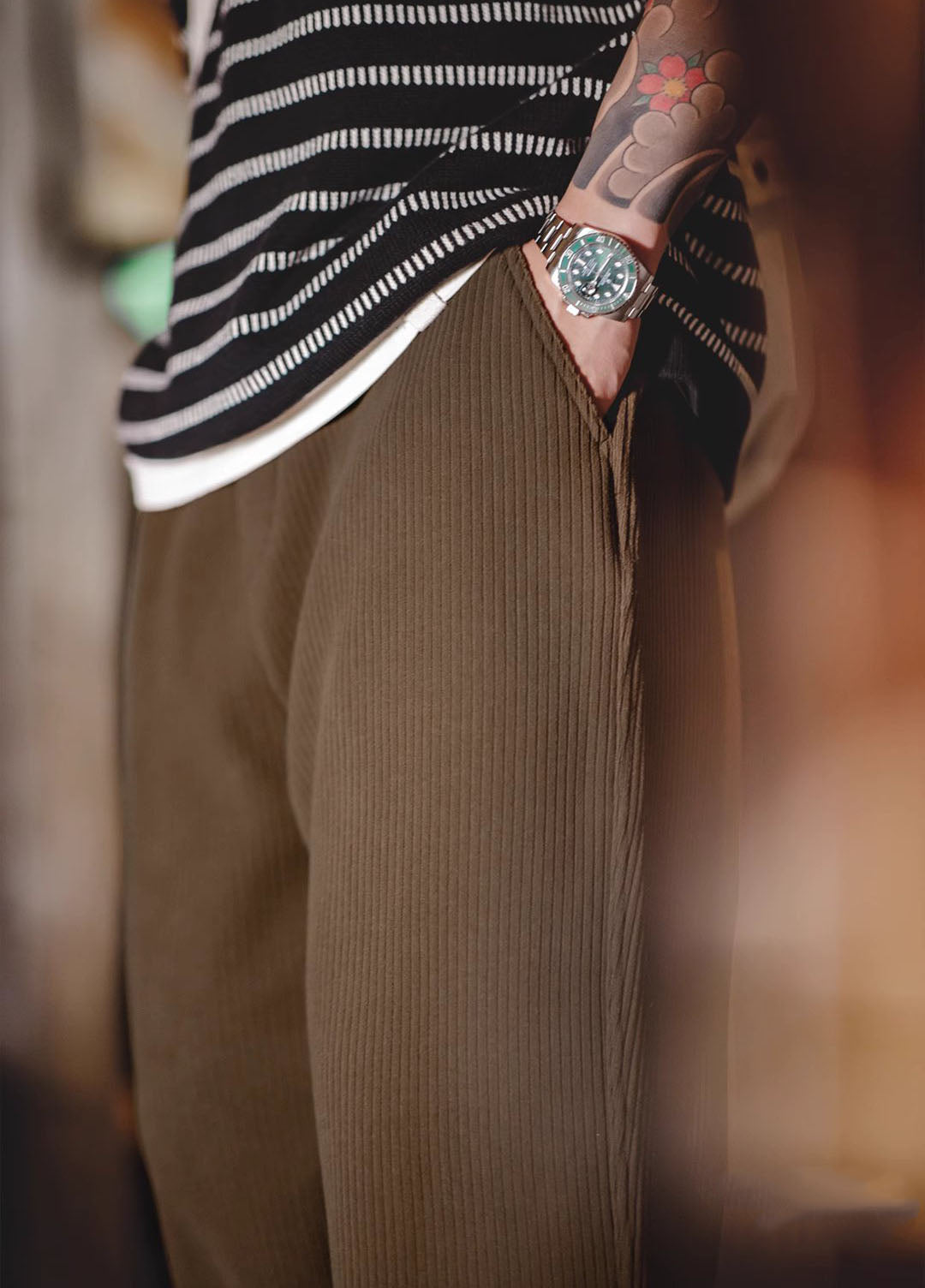 American Retro Corduroy Loose Velvet Straight Men's Trousers - Harmony Gallery