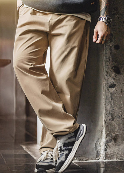 American Herringbone Easy Pants Clean Fit Straight Tapered Men's Trousers - Harmony Gallery
