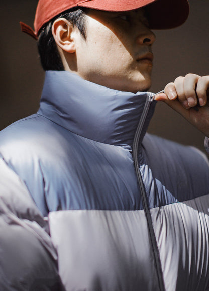 American Retro 90s White Duck Down Bread Warm And Wind proof Men's Jacket - Harmony Gallery