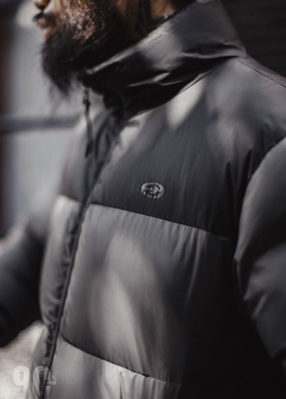 American Retro 90s White Duck Down Bread Warm And Wind proof Men's Jacket - Harmony Gallery
