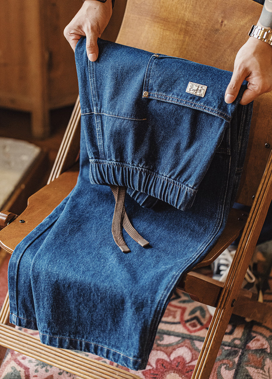 American Retro Heavy Washed Logging Wide-Leg Men's Jeans - Harmony Gallery