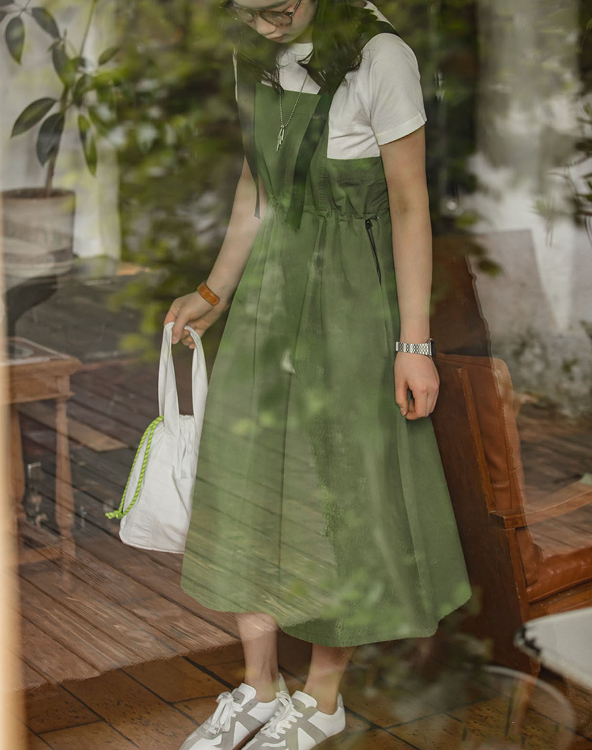 Workwear Casual Pear-Shaped Slim Waist Suspenders Women's Dress - Harmony Gallery