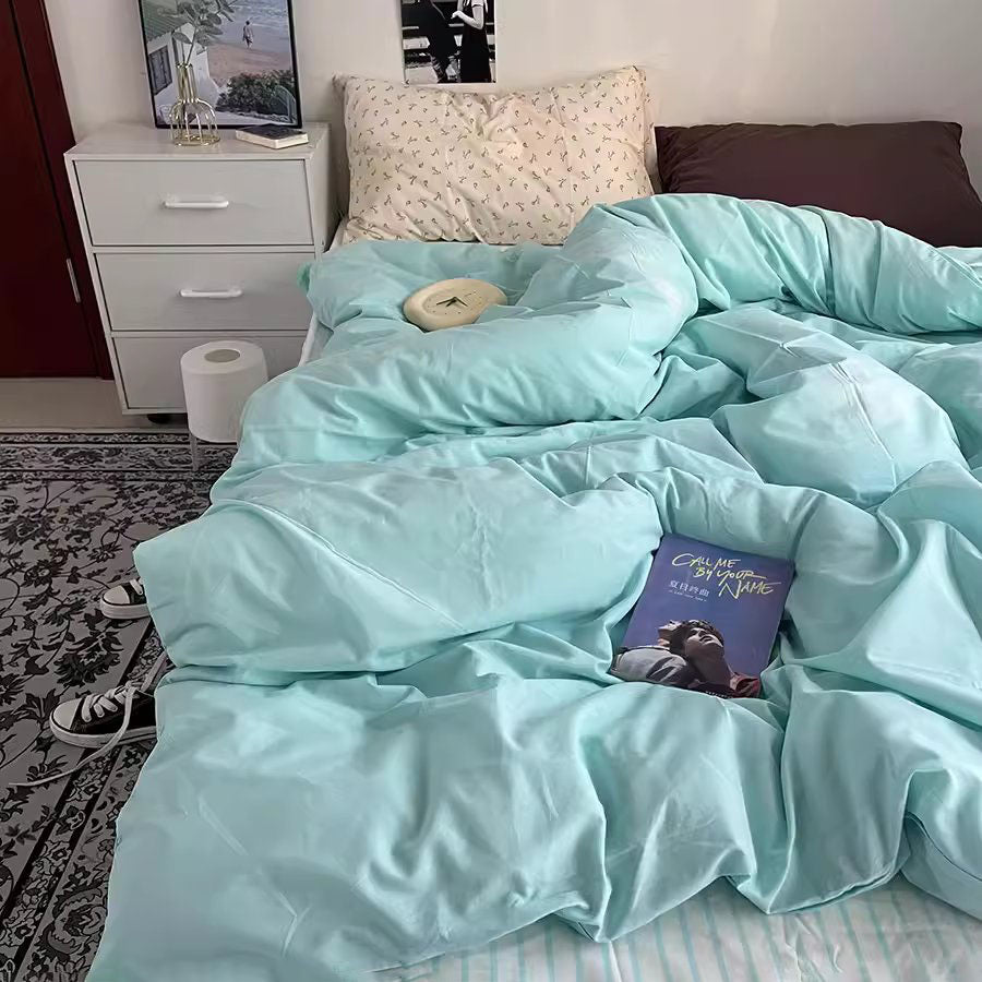Mix And Match Skin-Friendly Pure Cotton Four-Piece Washed Bed Set - Harmony Gallery