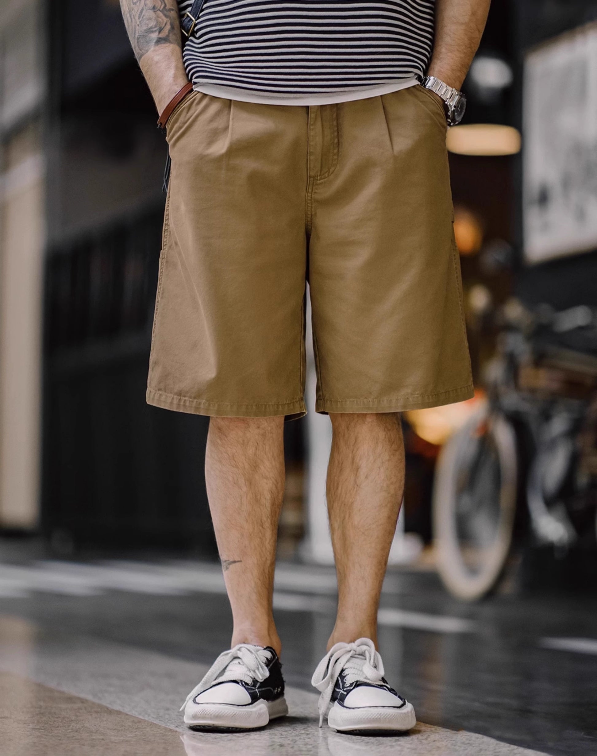 American Retro Old Lumberjack Multi-Pocket Cotton Quarte Men's Shorts - Harmony Gallery