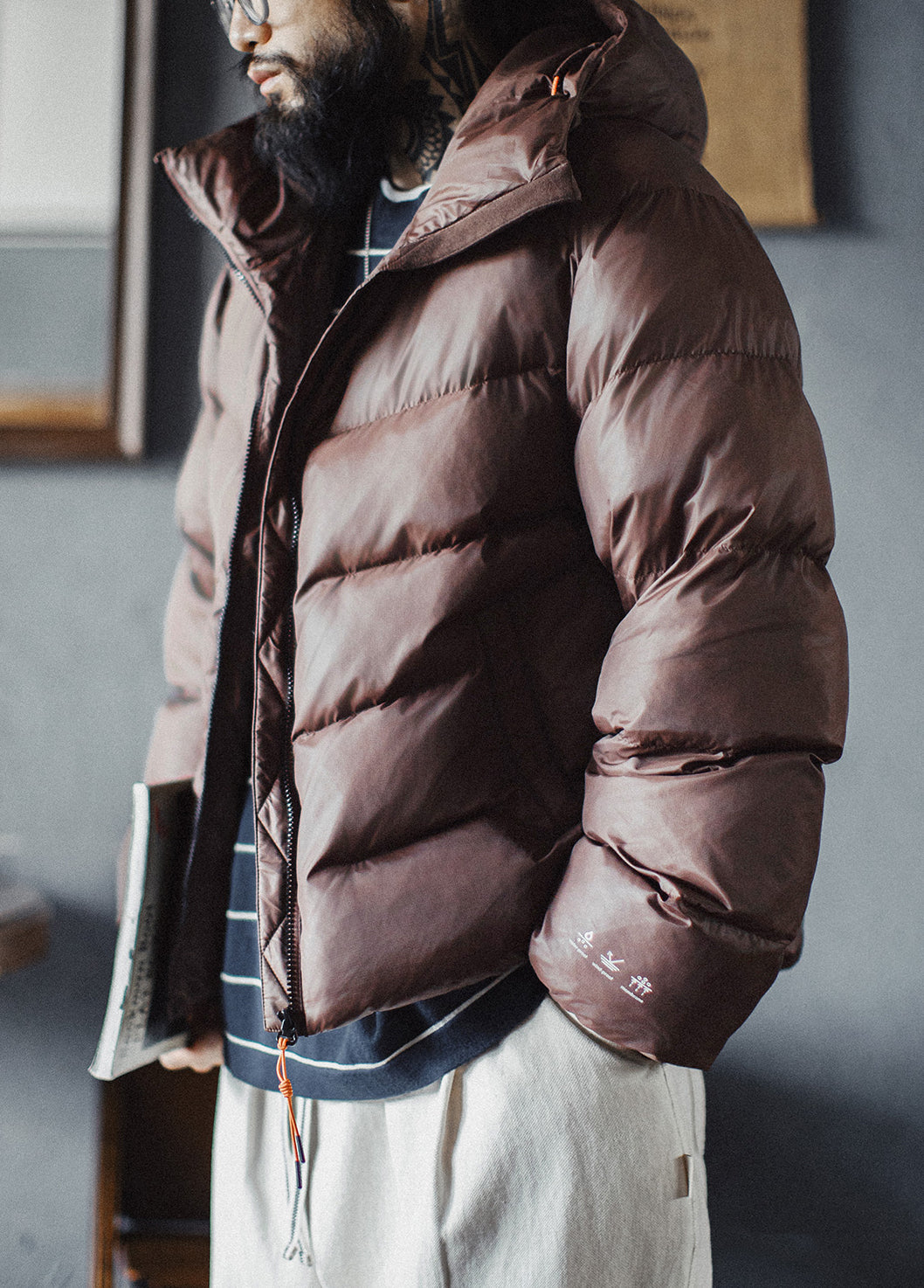 American Stand Collar Cotton Mountain Outdoor Soft shell Quilted Short Men's Jacket - Harmony Gallery