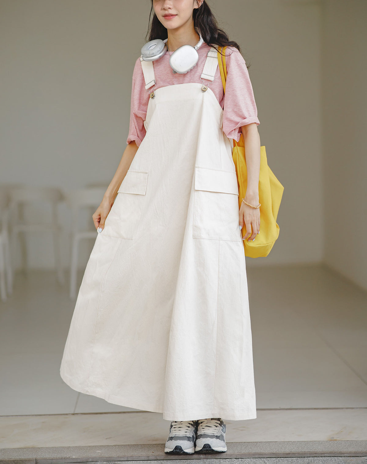 Tooling Irregular Summer Large Suspender Loose Women's Dress - Harmony Gallery