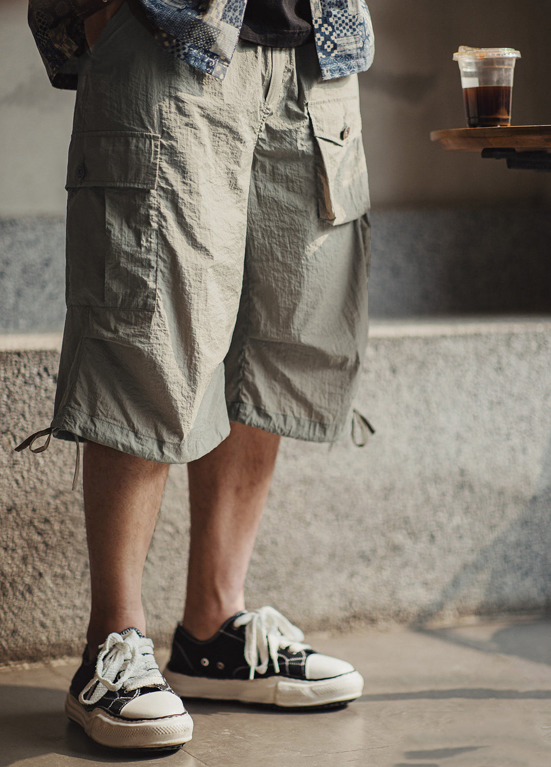 American Retro Commuter Loose Multi-Pocket Cargo Summer Men's Shorts