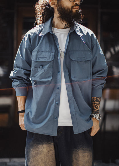 American Blue Lightweight Casual Pocket Hunting Woven Men's Jacket