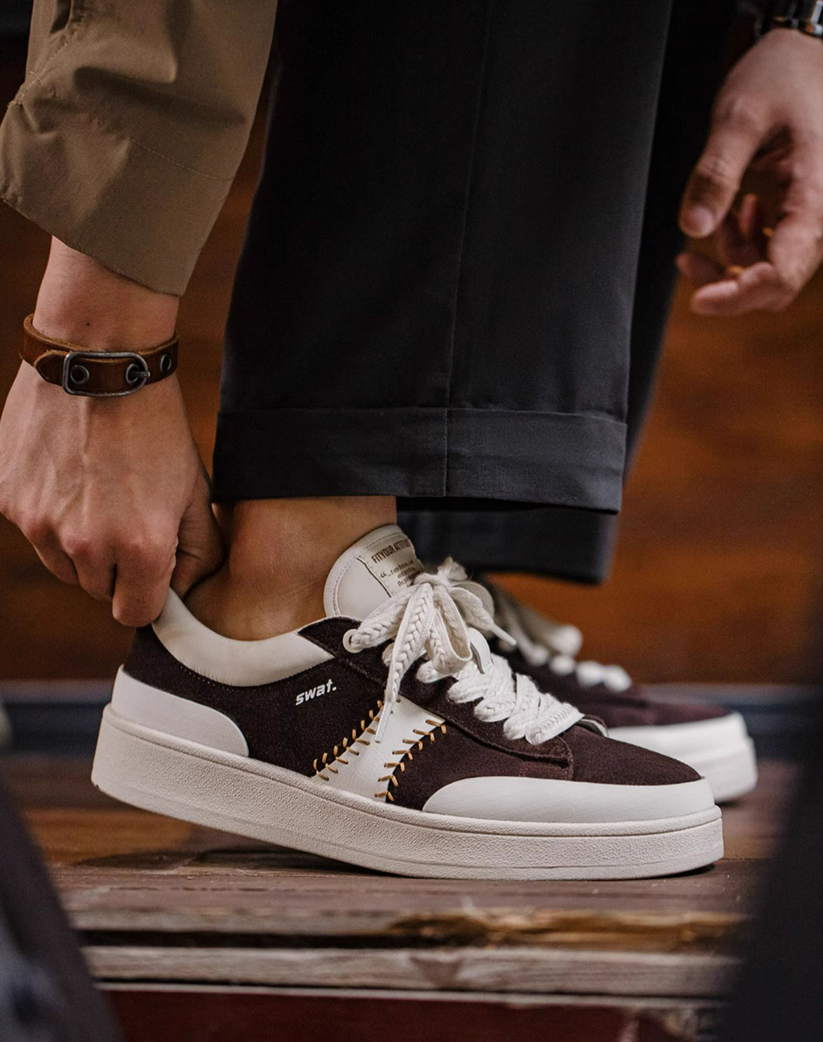 American Retro Baseball Flat Thick Bottom Heightening Men's Casual Shoes - Harmony Gallery