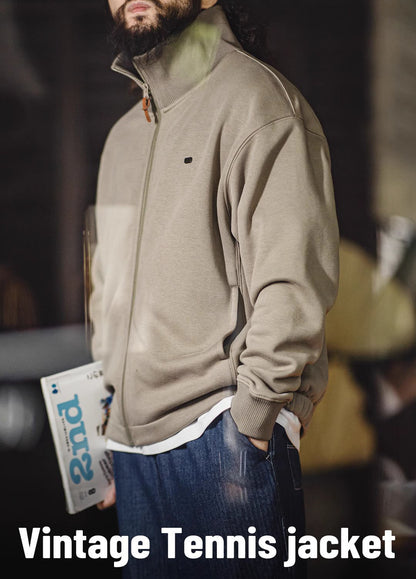 American Casual Cardigan Warm Stand-up Fleece Men's Jacket - Harmony Gallery
