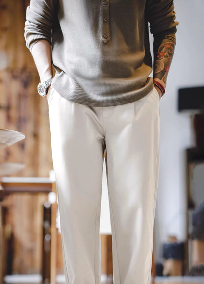 American Retro Casual Naples Gentleman Men's Trousers - Harmony Gallery
