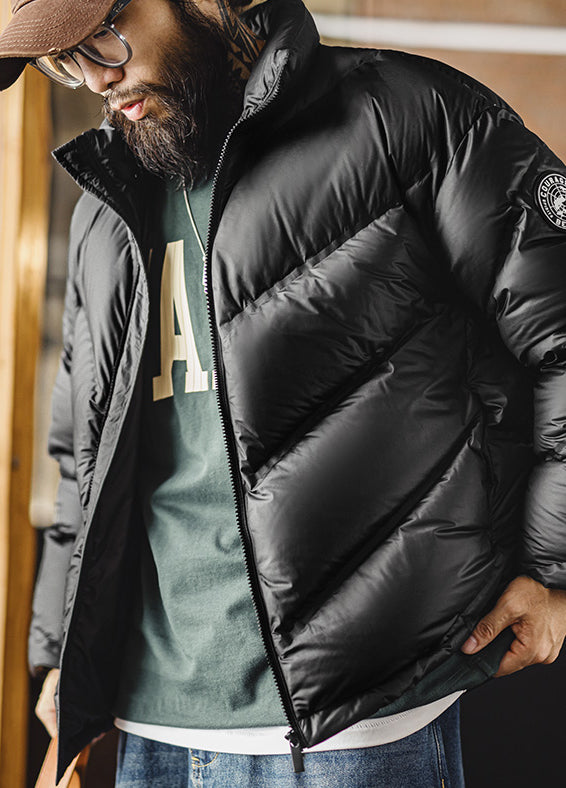 American Matte Short Sealed Bread Warm Outerwear Drill-Proof Men's Jacket - Harmony Gallery