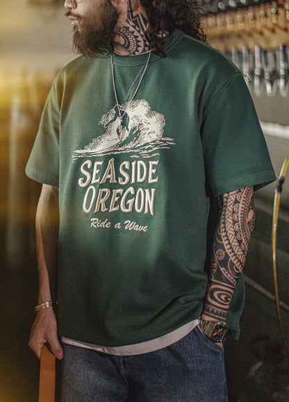 American Retro Three-Dimensional Embroidery Digital Printing Men's T-Shirt - Harmony Gallery
