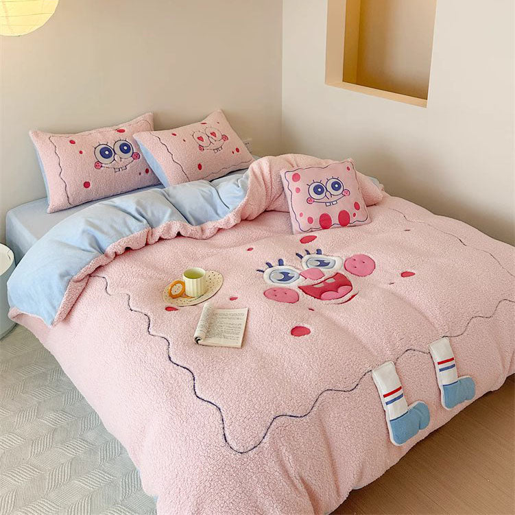 SpongeBob SquarePants Washed Four-Piece Pure Cotton Bed Set - Harmony Gallery