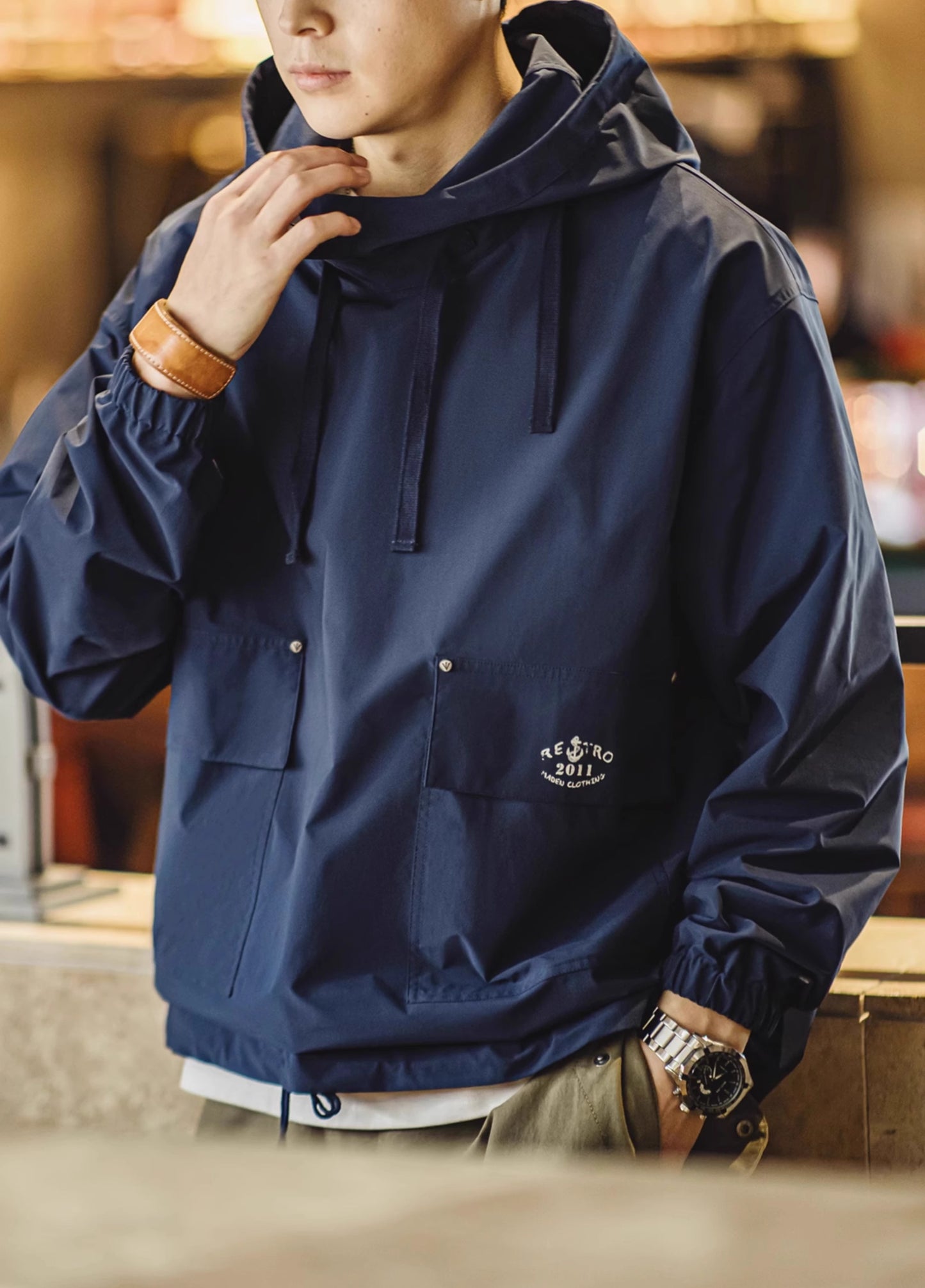 American Retro SMOCK Deck Military Windproof Men's Sweater - Harmony Gallery