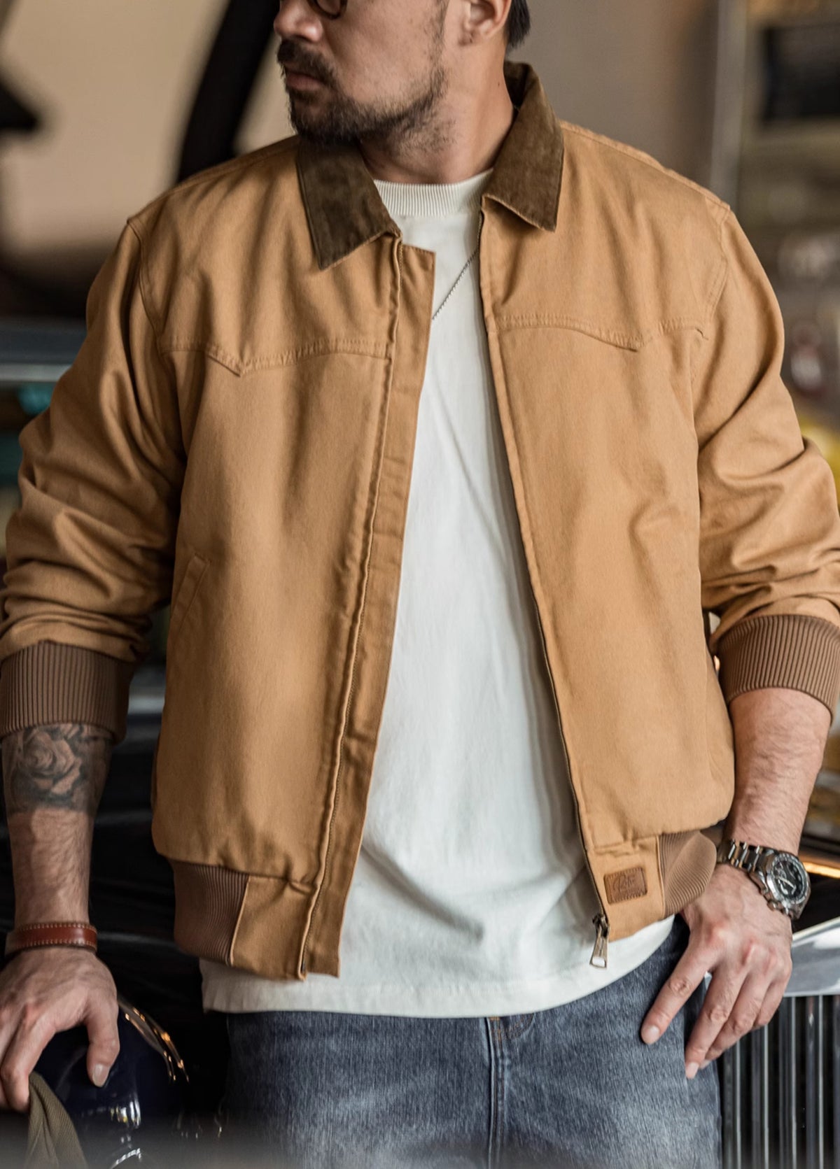 American Retro Heavy Canvas Washed Cotton Short  Men's Jacket - Harmony Gallery