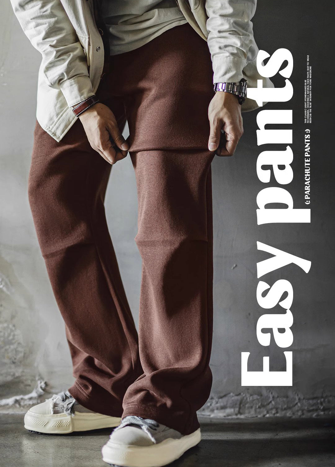 American Retro Double Pleated Drape Paratrooper Sweatpants Men's Trousers - Harmony Gallery