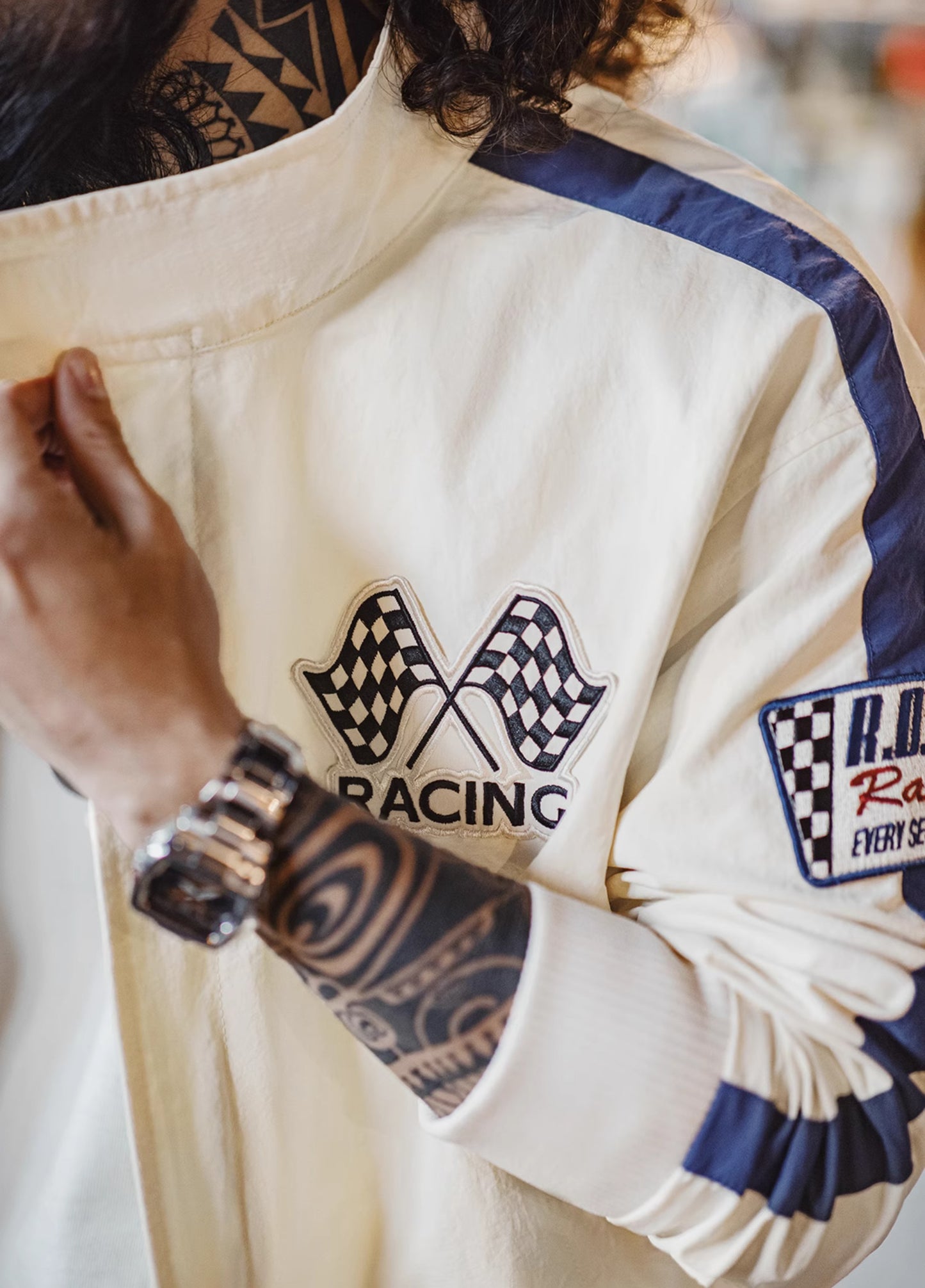 American Retro Embroidered Racing F1 Driver Suit Spring Men's Jacket - Harmony Gallery