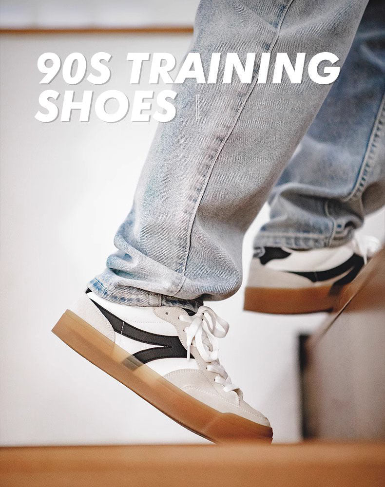 American Retro Versatile Moral White Flat Men's Sports Shoes - Harmony Gallery