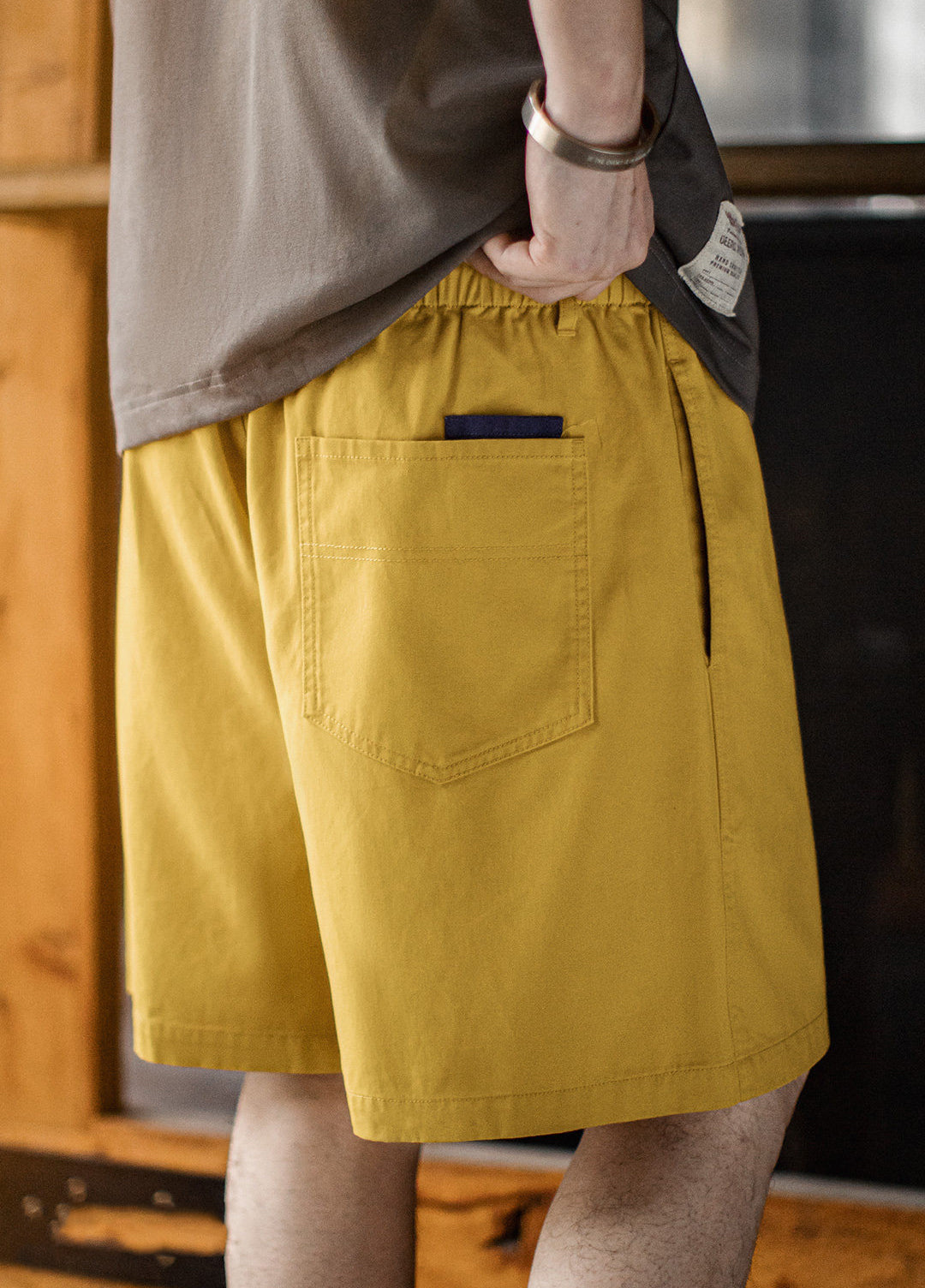 American Retro Anchor Embroidery Flowy Basic Old Money Men's Shorts
