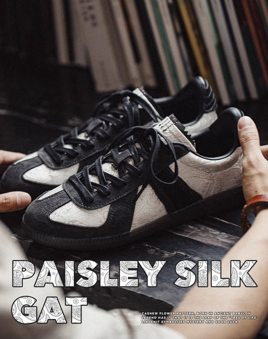 Silk German Retro Sports Versatile Flat Low-top Men's Casual Shoes - Harmony Gallery