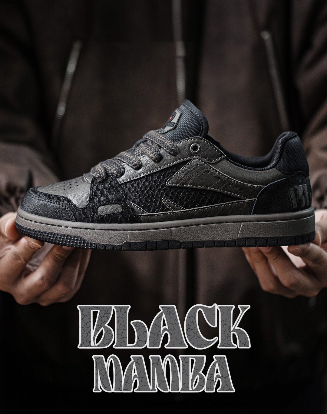 American Black Mamba Snake Low-Top Non-Slip Flat-Soled Men's Casual Shoes - Harmony Gallery