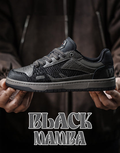 American Black Mamba Snake Low-Top Non-Slip Flat-Soled Men's Casual Shoes - Harmony Gallery