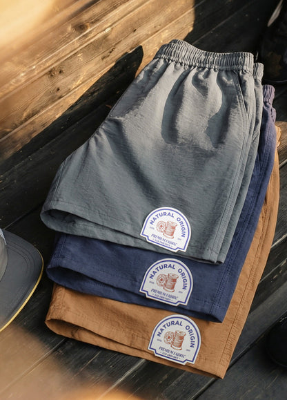 American Lyocell Faux Linen High-End Old-Money Thin Summer Men's Shorts