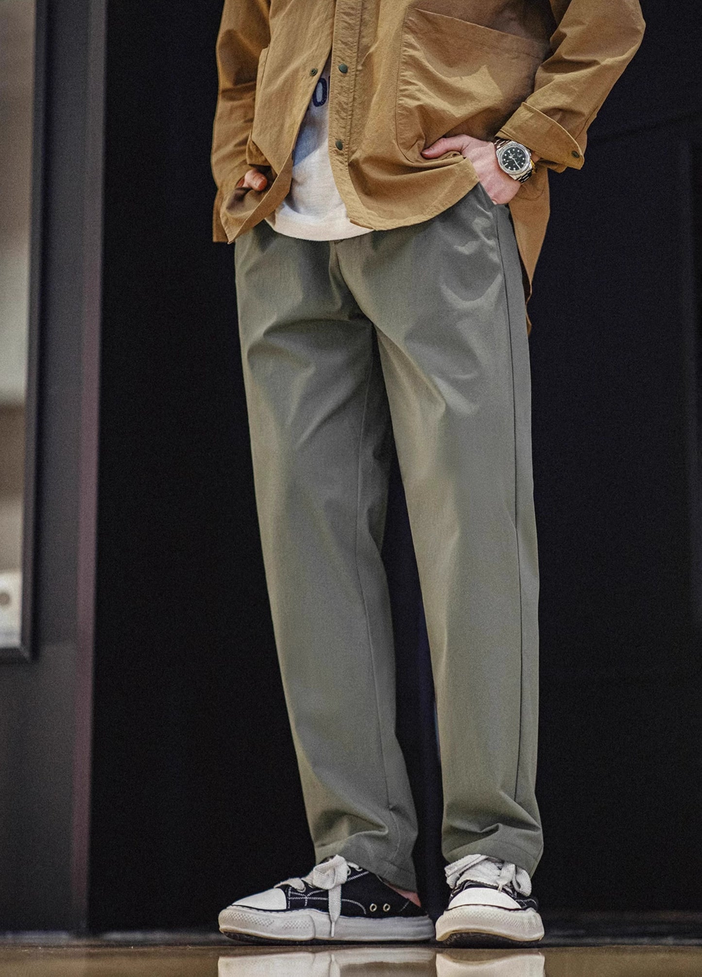 American Retro Four-Way Stretch Twill Multi-Pocket Men's Trousers - Harmony Gallery
