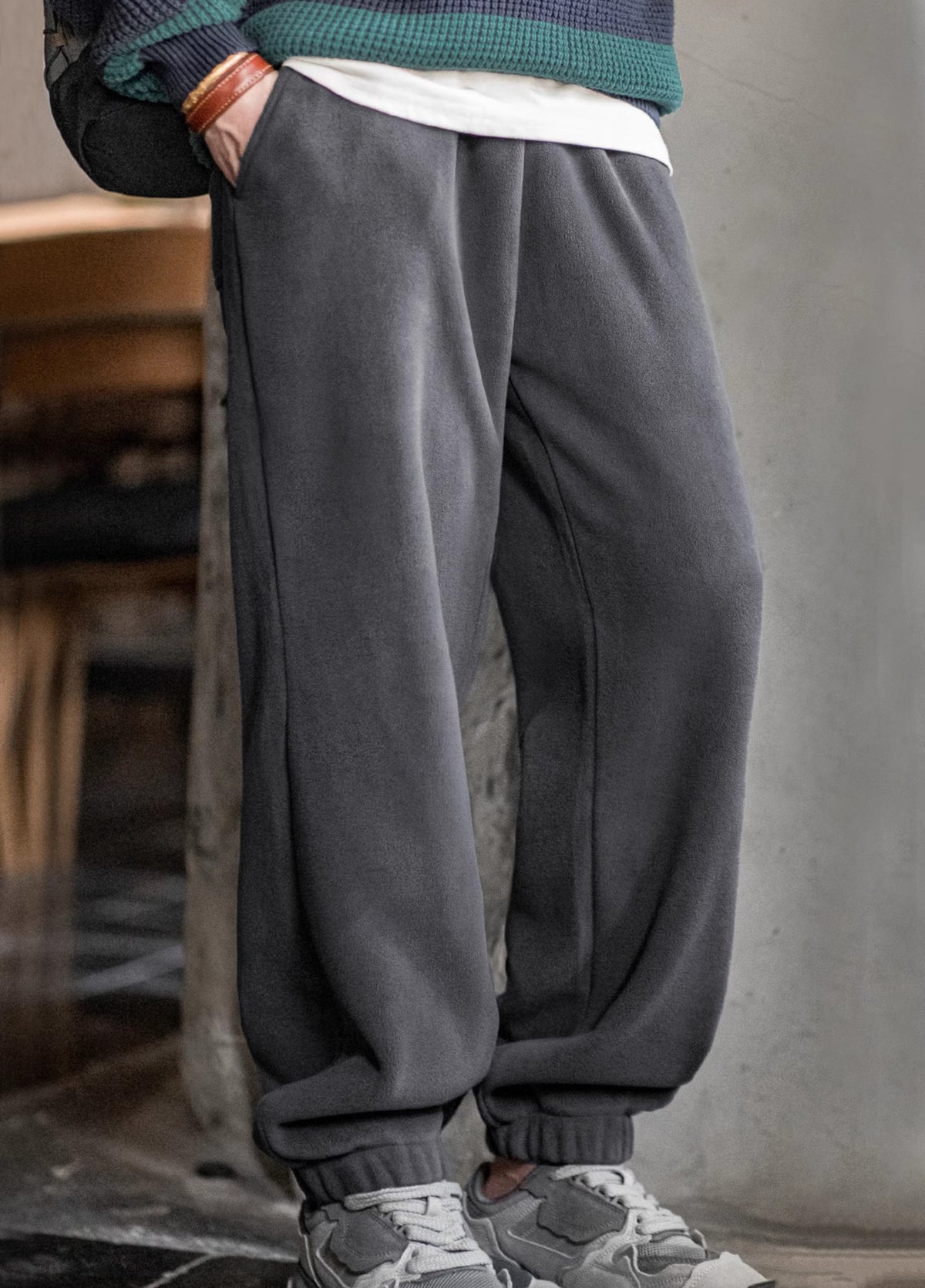 American Double-Sided Polar Fleece Sweatpants Velvet Warm Sports Men's Trousers - Harmony Gallery