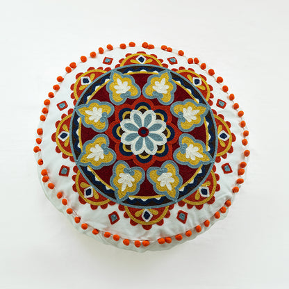 Global Artisan Handmade Boho Round Tassel Throw Pillows - Harmony Gallery