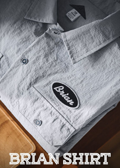 American Retro Speed And Passion Cuban Collar Tough Guy Men's Shirt - Harmony Gallery