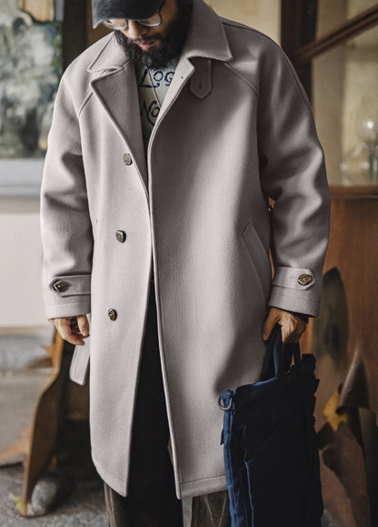 German Retro Mid-Length Oversized Outerwear Business And Leisure Men's Coat - Harmony Gallery