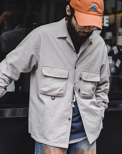 Workwear Mountain Free Ironing Anti-Wrinkle Pocket Thin Men's Shirt - Harmony Gallery